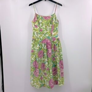 Carmen Marc Valvo CMV Floral Spaghetti Strap Party Dress Size 6